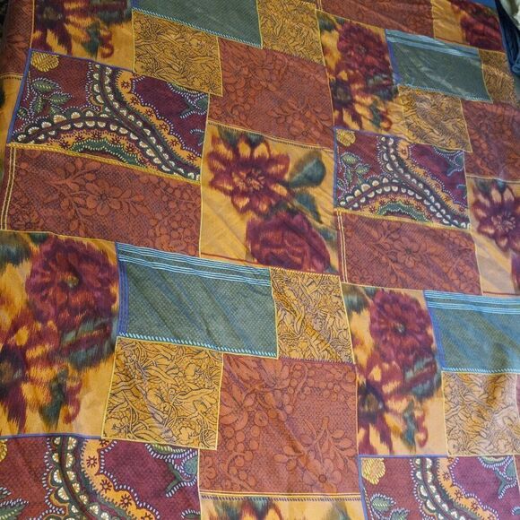 New York Studio Silk Floral Squares Scarf Cottagecore Grandmacore - Picture 4 of 8